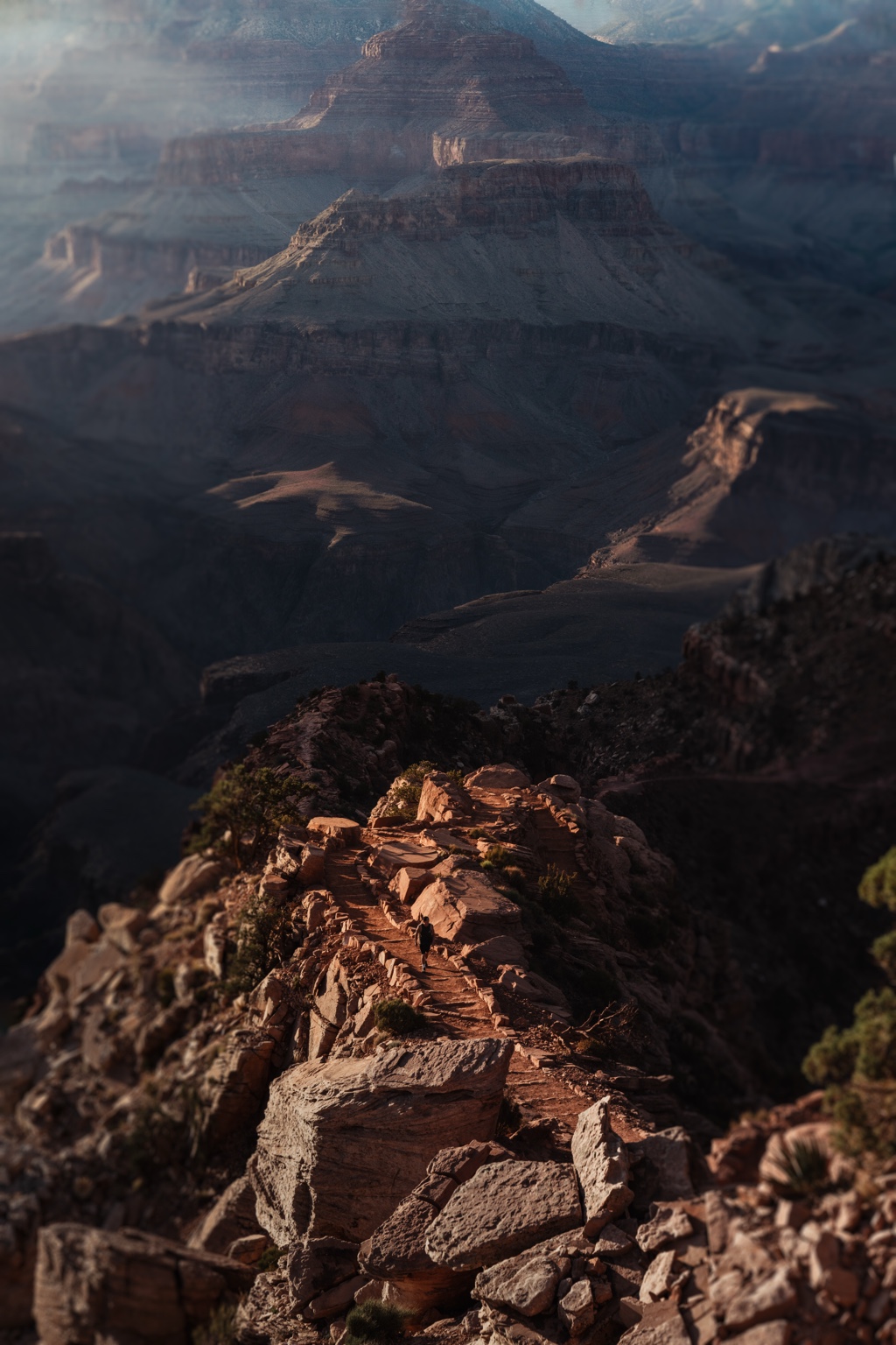 Path through a canyon landscape